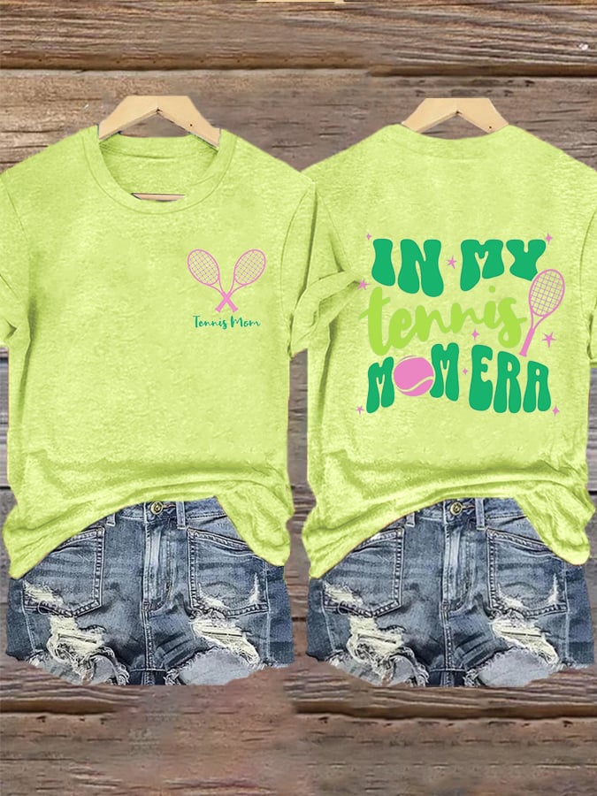 Women's In My Tennis Mom Era  Print T-shirt
