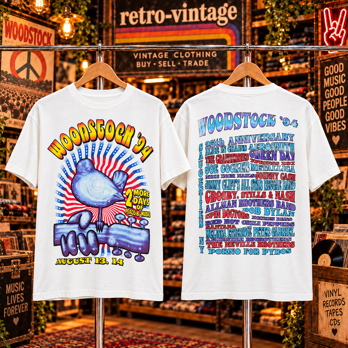 Retro Woodstock Festival Hippie T-Shirt