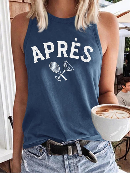 Women's Apres Tennis Printed Tank Top