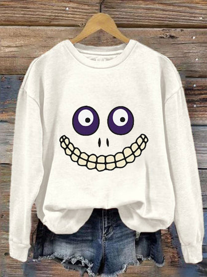 Women's Halloween Print Sweatshirt