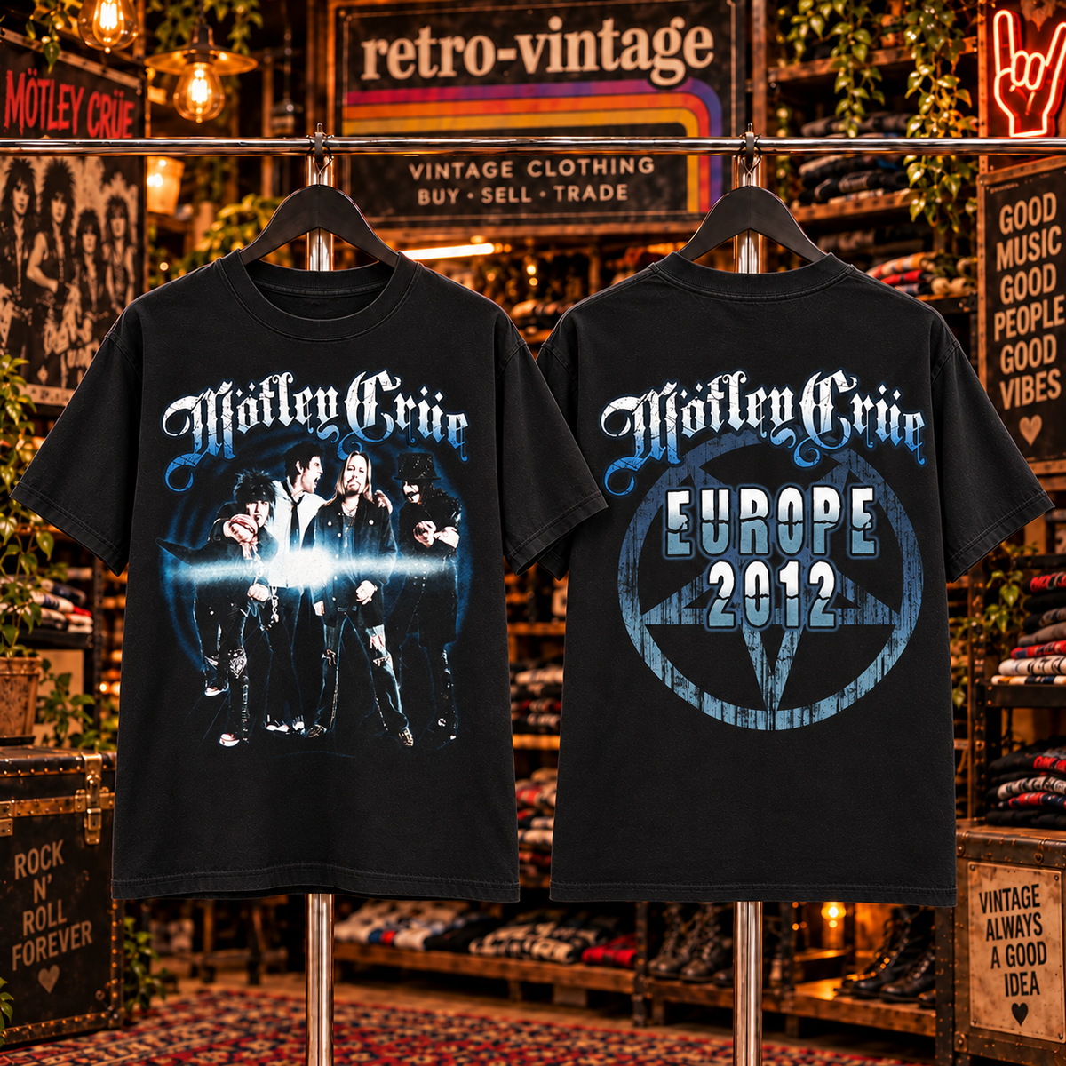 Vintage Mötley Crüe Band Concert T-Shirt