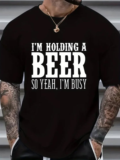 Men's Oktoberfest Beer Printed 100% Cotton Short Sleeve T-Shirt