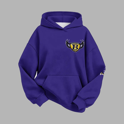Baltimore Ravens Vintage Plush Hoodie set| NFL