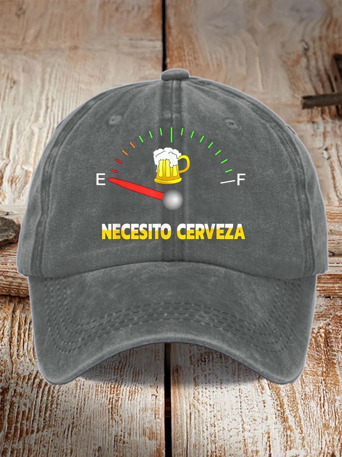 Unisex Oktoberfest Beer Print Printed Washed Distressed Hat