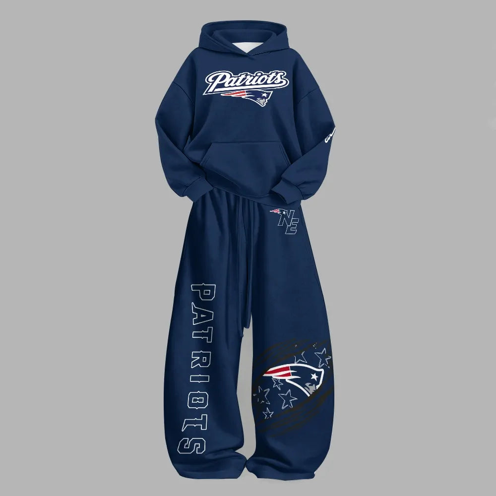 New England Patriots Vintage Plush Hoodie set | NFL