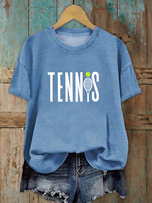 Women's Tennis Lover Printed T-Shirt