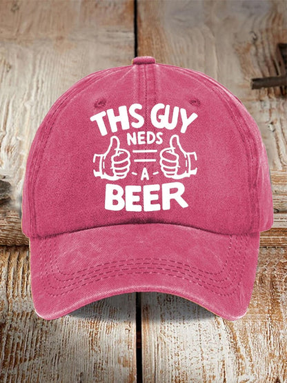 Unisex Oktoberfest Beer Print Printed Washed Distressed Hat