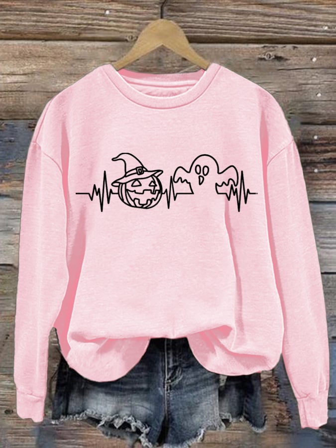 Women'S Halloween Crew Neck Sweatshirt