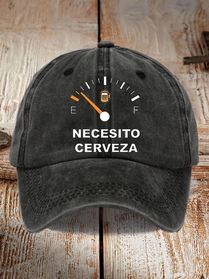 Unisex Oktoberfest Beer Print Printed Washed Distressed Hat