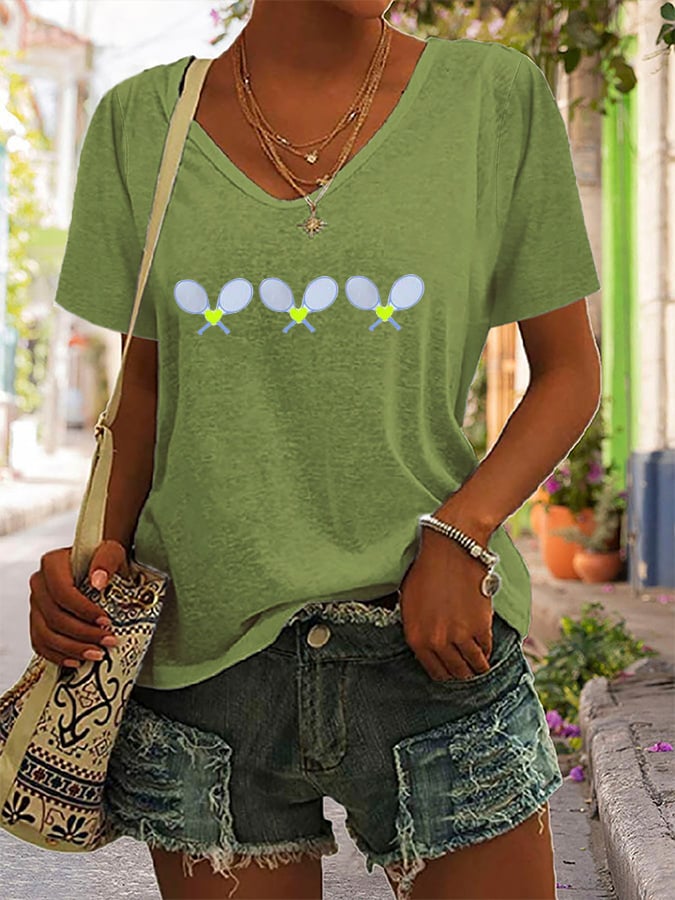 Women's Tennis Print T-Shirt