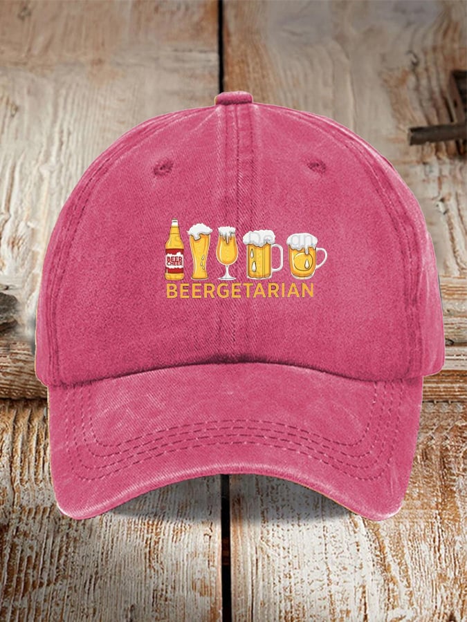 Unisex Oktoberfest Beer Print Printed Washed Distressed Hat