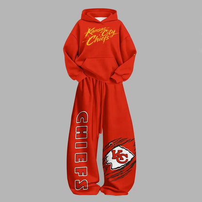 Kansas City Chiefs Vintage Plush Hoodie set | NFL