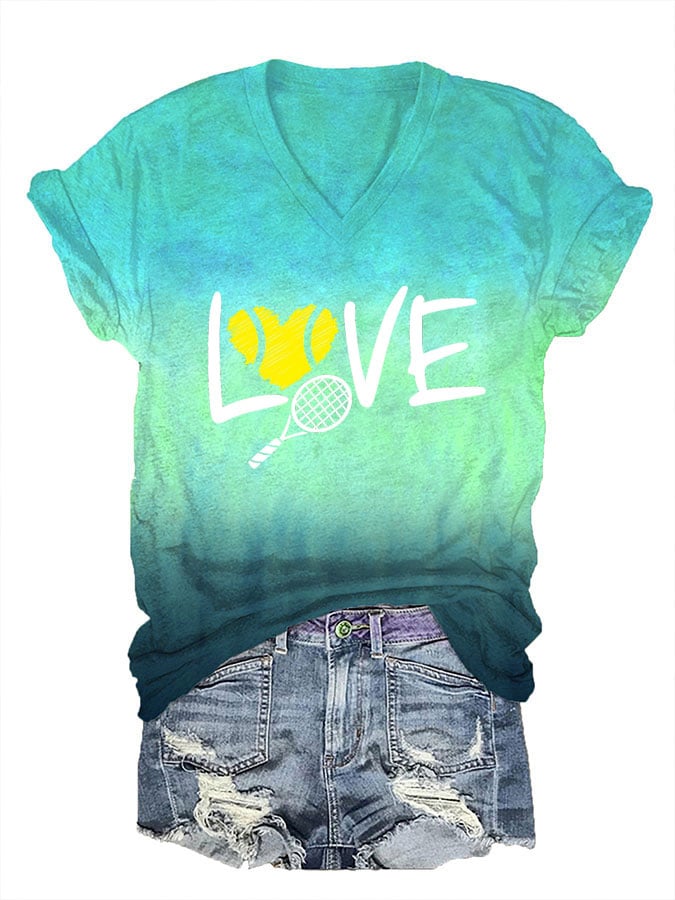 Women's Tennis Fans Print T-Shirt