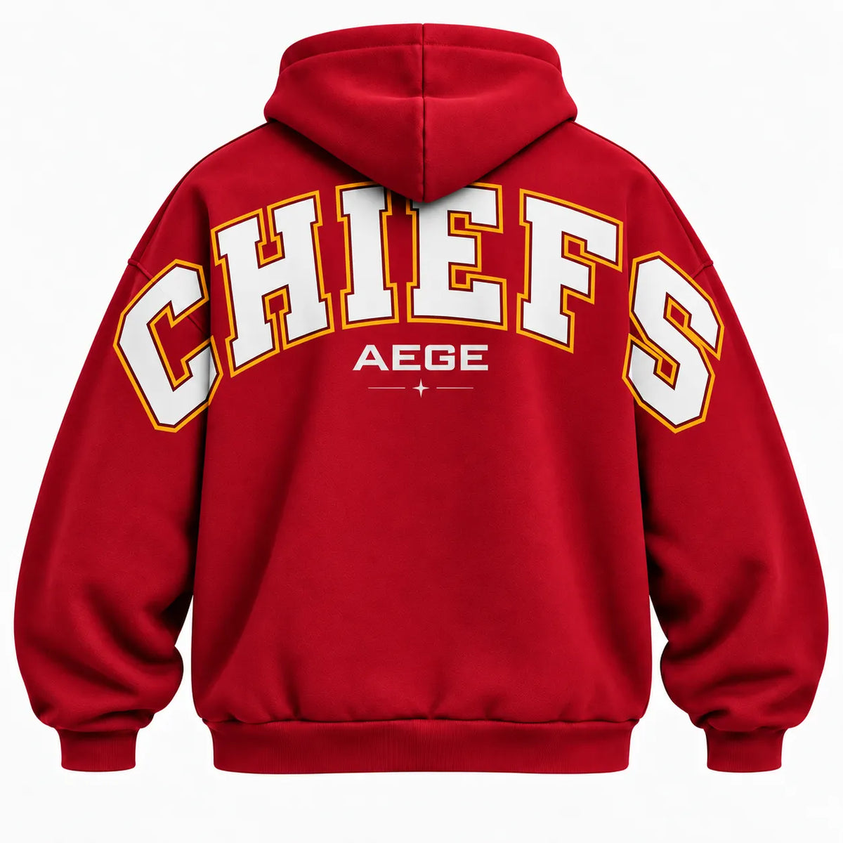 KANSAS CITY CHIEFS AIRY CLOUD FEEL OVERSIZED BACK GRAPHIC HOODIE
