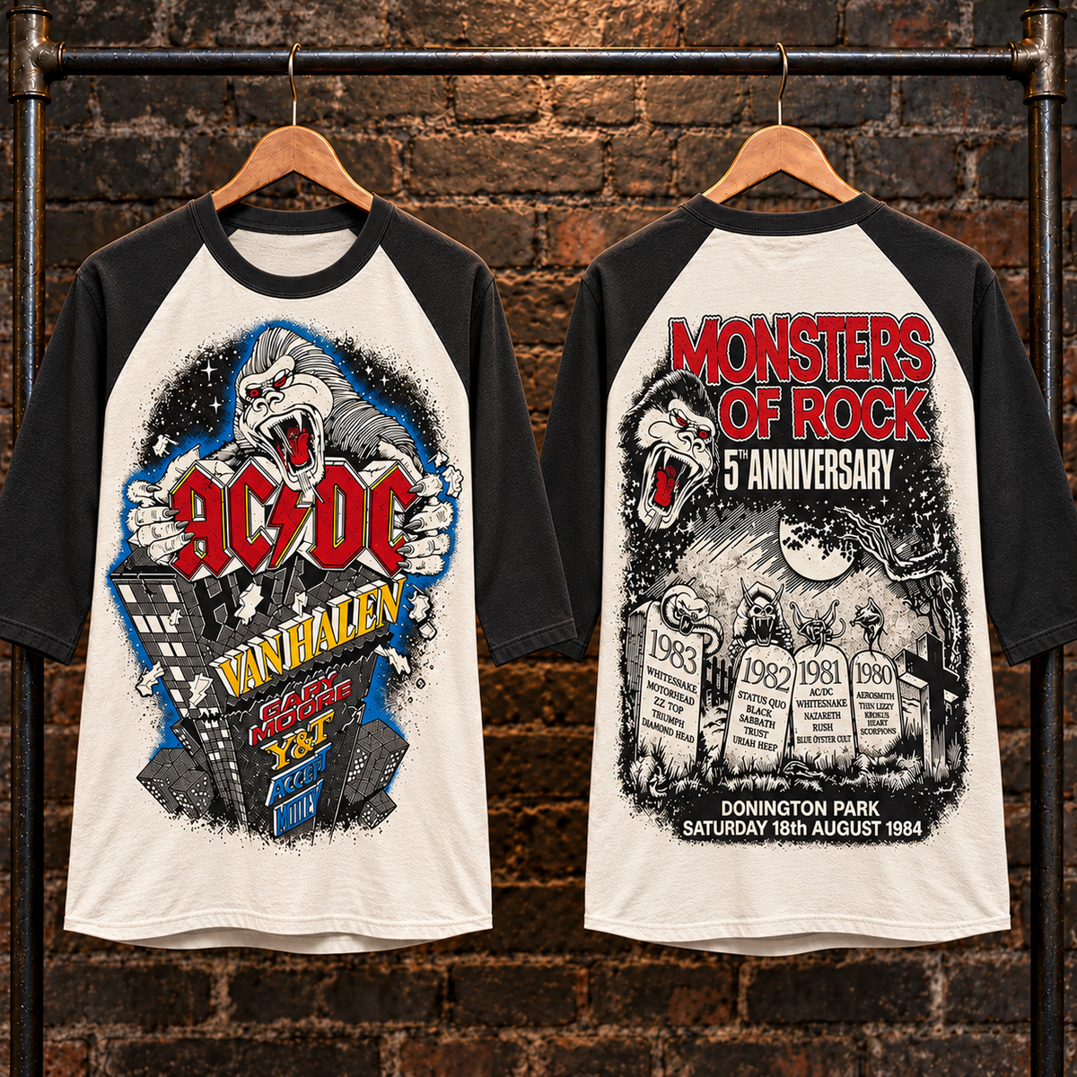 Vintage Monsters of Rock Raglan T-Shirt