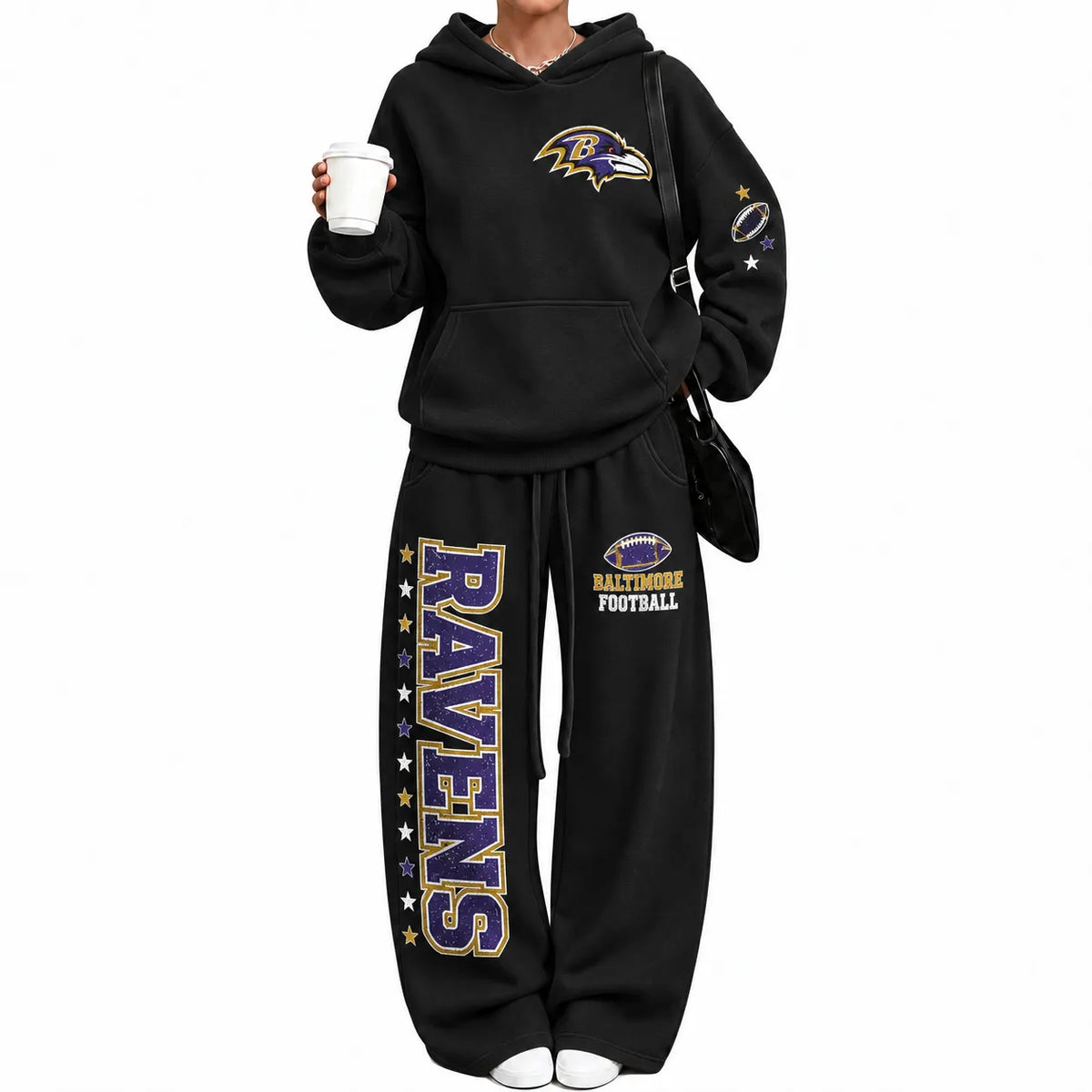 Baltimore Ravens-Vintage Plush Hoodie set
