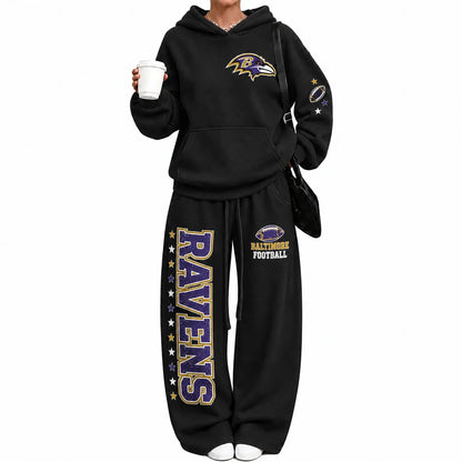 Baltimore Ravens-Vintage Plush Hoodie set