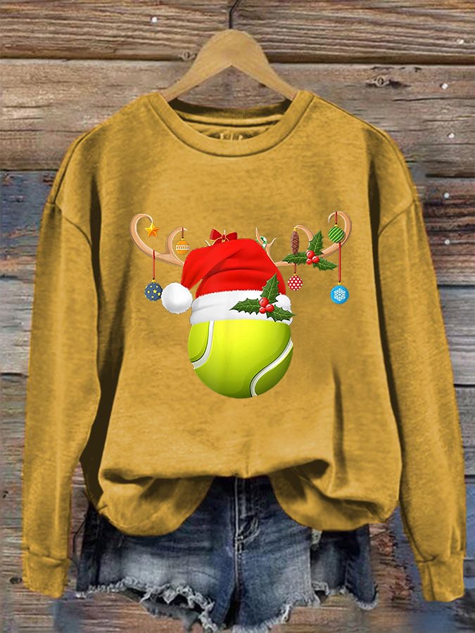 Women's Christmas Tennis Casual Sweatshirt