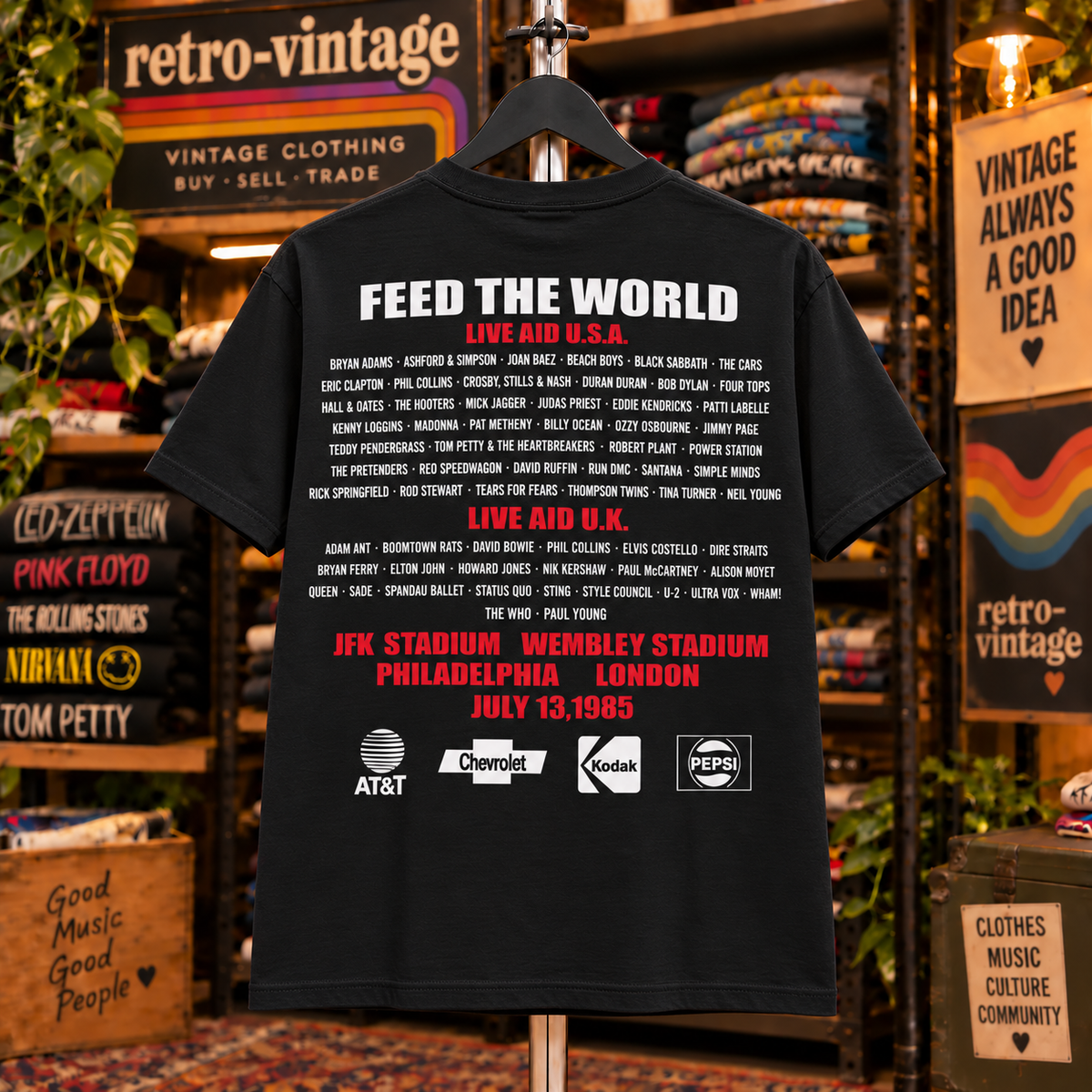 Live Aid 1985 Official Concert T-Shirt