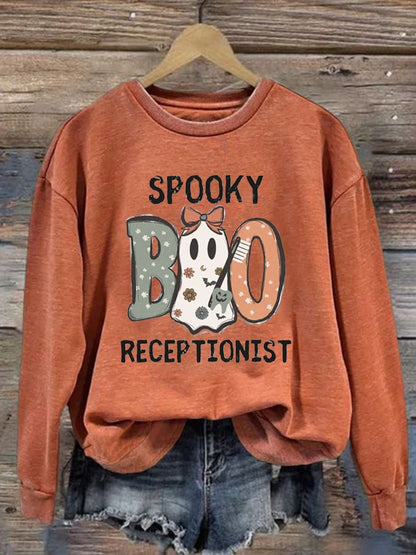 Women's Spooky Halloween Dental Receptionist Sweatshirt