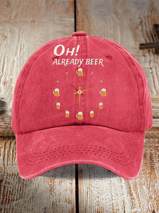 Unisex Oktoberfest Beer Print Printed Washed Distressed Hat
