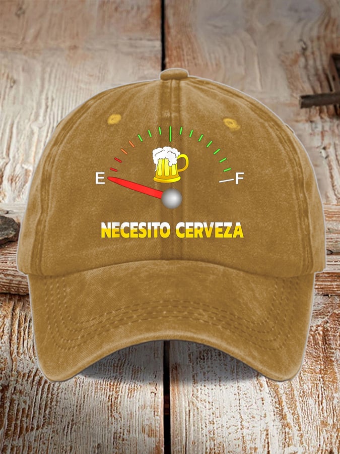 Unisex Oktoberfest Beer Print Printed Washed Distressed Hat