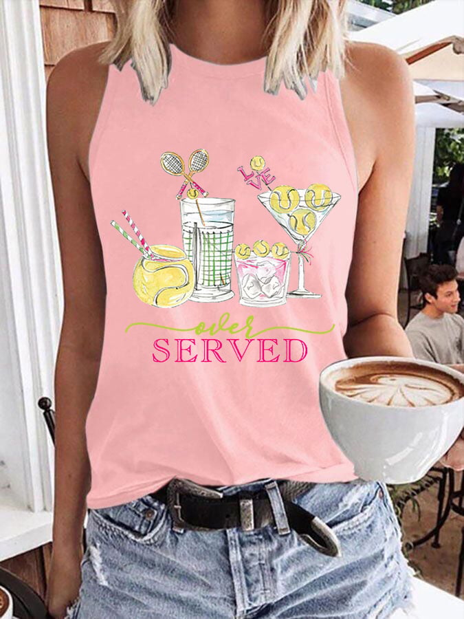 Women's Funny Tennis Tennis Drinks  Tennis Lover Casual Vest