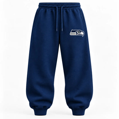 SEATTLE SEAHAWKS AIRY CLOUD FEEL OVERSIZED BACK GRAPHIC HOODIE