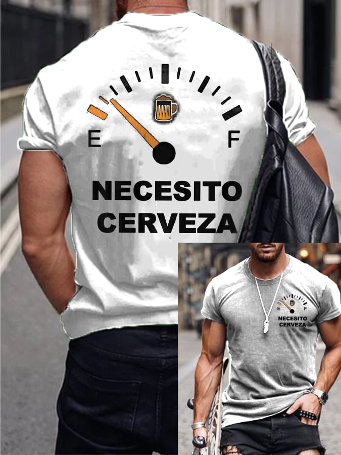 Men's Oktoberfest Beer Printed 100% Cotton Short Sleeve T-Shirt