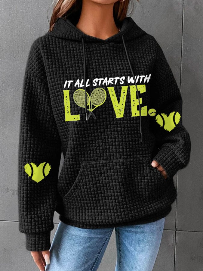 Women's It all starts with love tennis sweatshirts