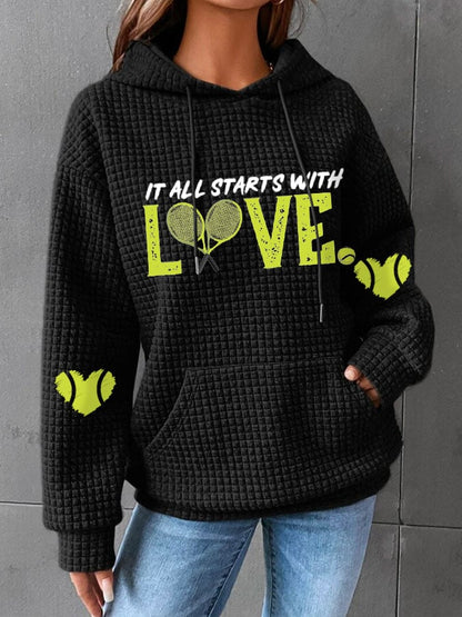 Women's It all starts with love tennis sweatshirts