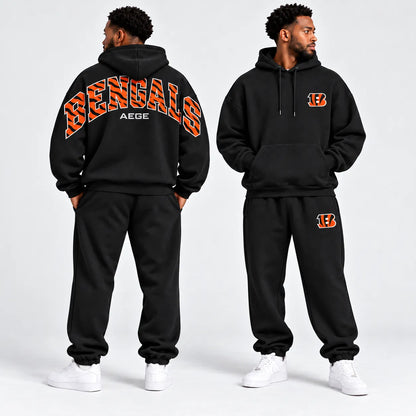 CINCINNATI BENGALS AIRY CLOUD FEEL OVERSIZED BACK GRAPHIC HOODIE