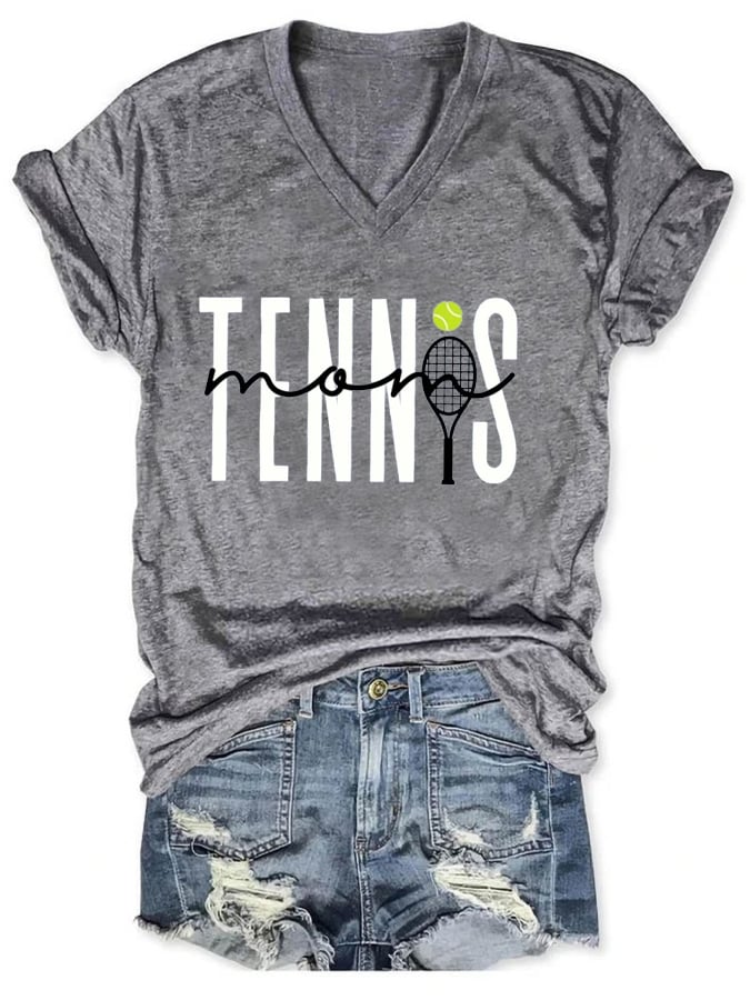 Women's Tennis Mom Print T-Shirt