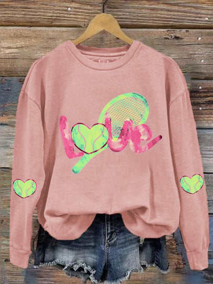 women's love tennis sweatshirt