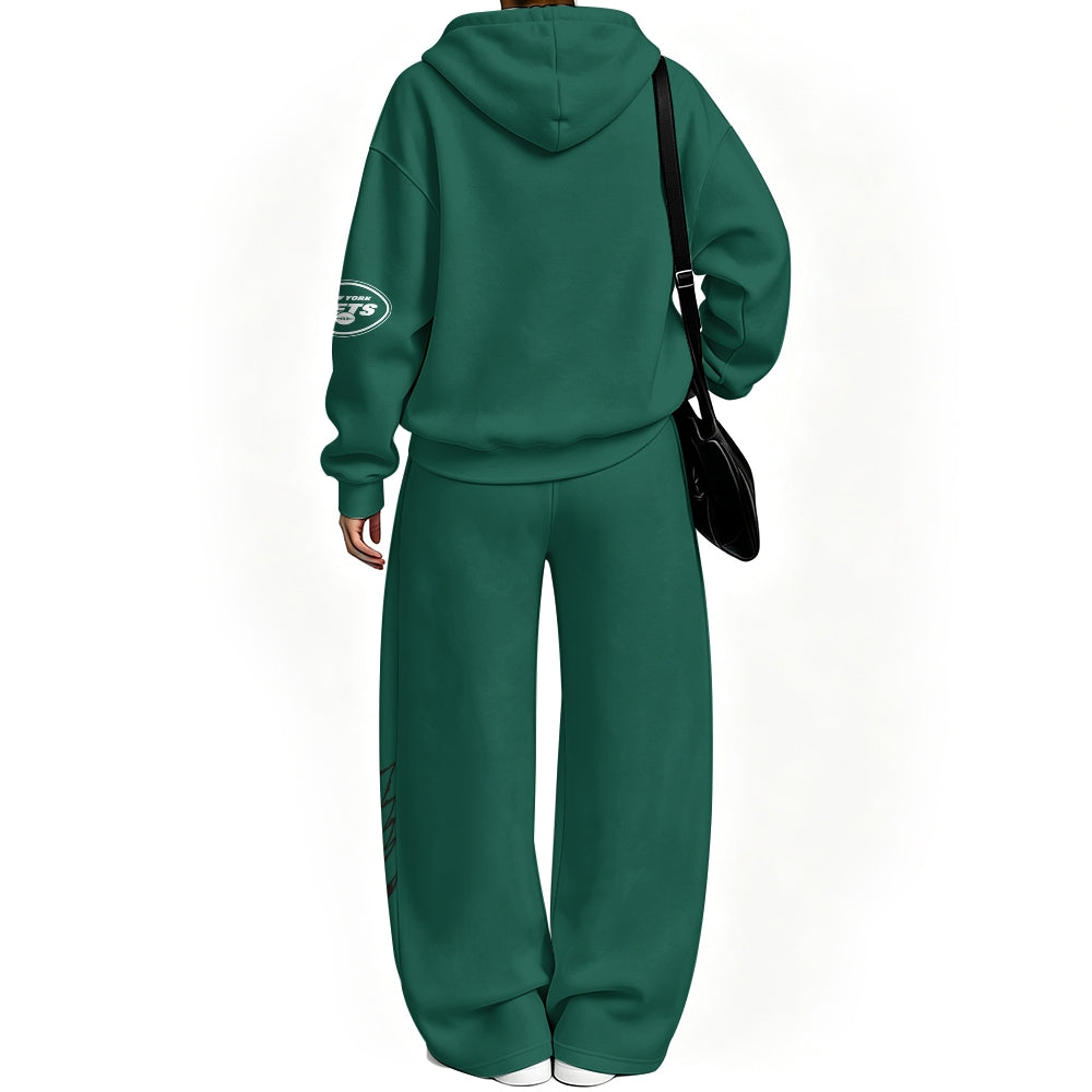 New York Jets Vintage Plush Hoodie set | NFL