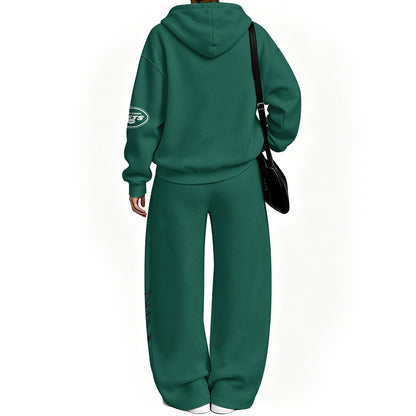New York Jets Vintage Plush Hoodie set | NFL