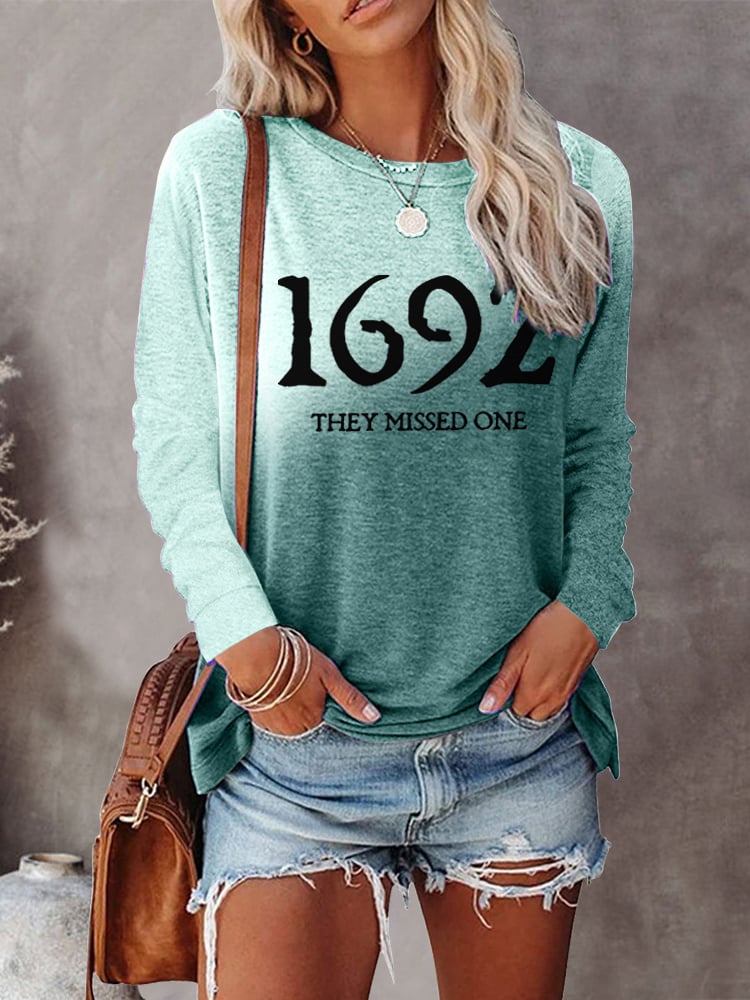 Women's 1692 They Missed One Salem Witch Tie Dye Print Sweatshirt