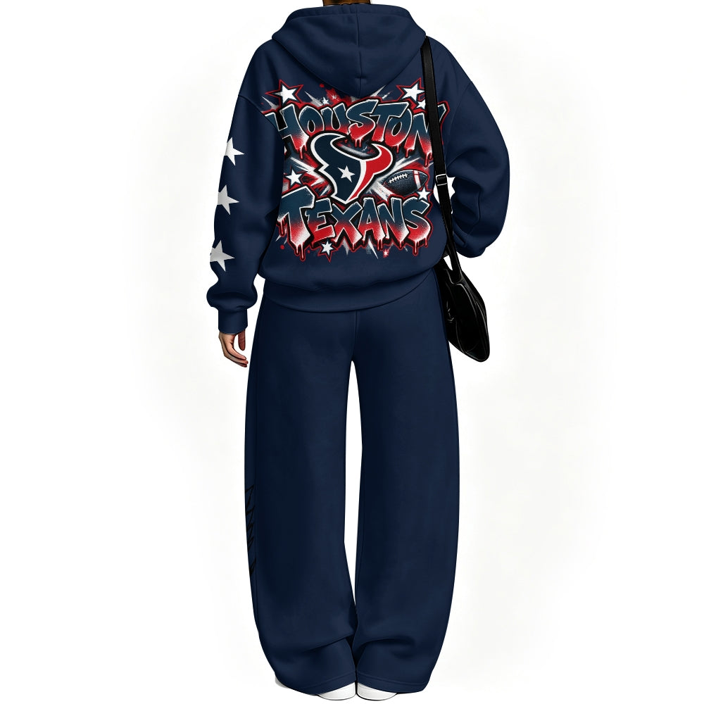Houston Texans Vintage Plush Hoodie set | NFL