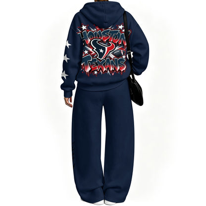 Houston Texans Vintage Plush Hoodie set | NFL