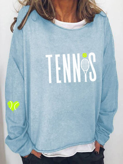 Women's Tennis Printed Casual Sweatshirt