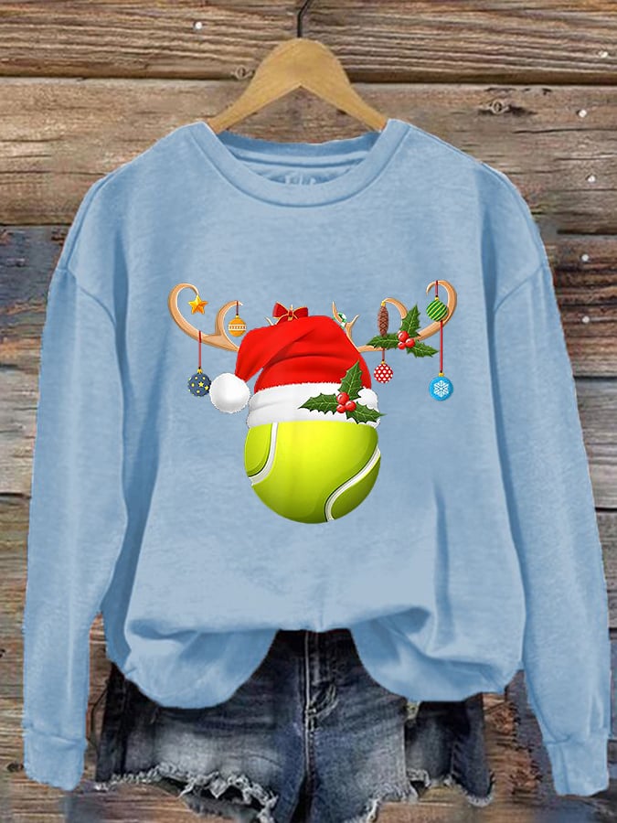 Women's Christmas Tennis Casual Sweatshirt