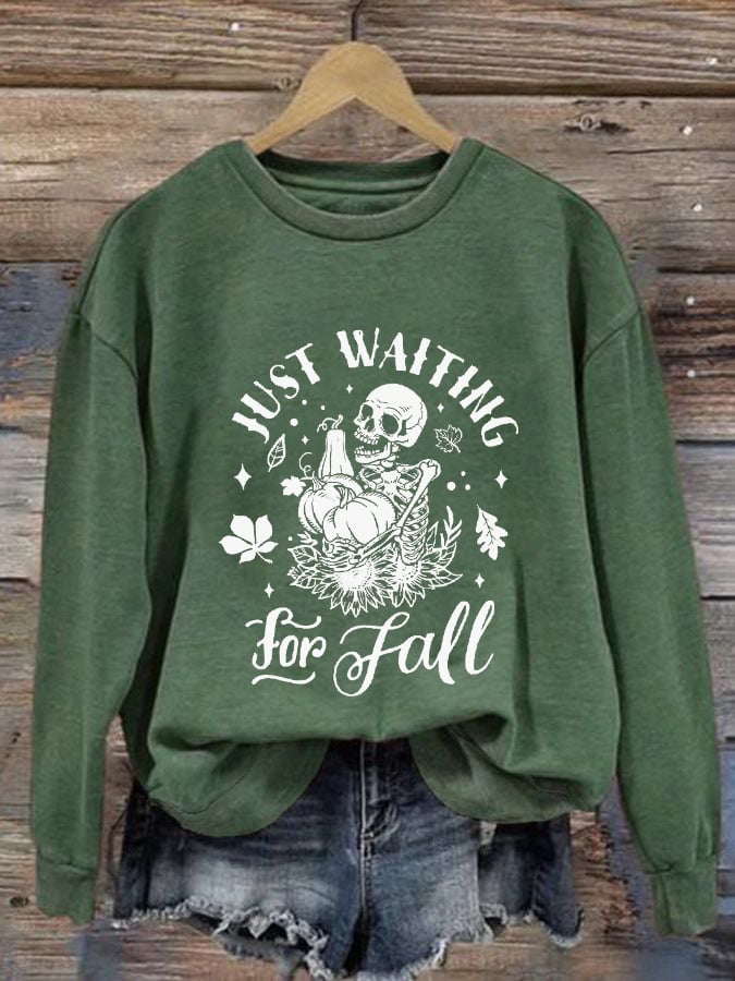 Women's Just Waiting For Fall Casual Sweatshirt