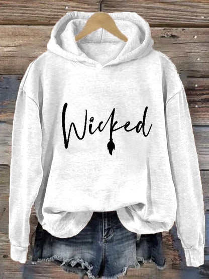 Women's Halloween Witch Wicked Printing Casual Hoodie