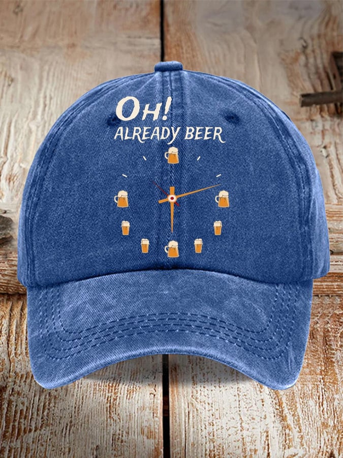 Unisex Oktoberfest Beer Print Printed Washed Distressed Hat