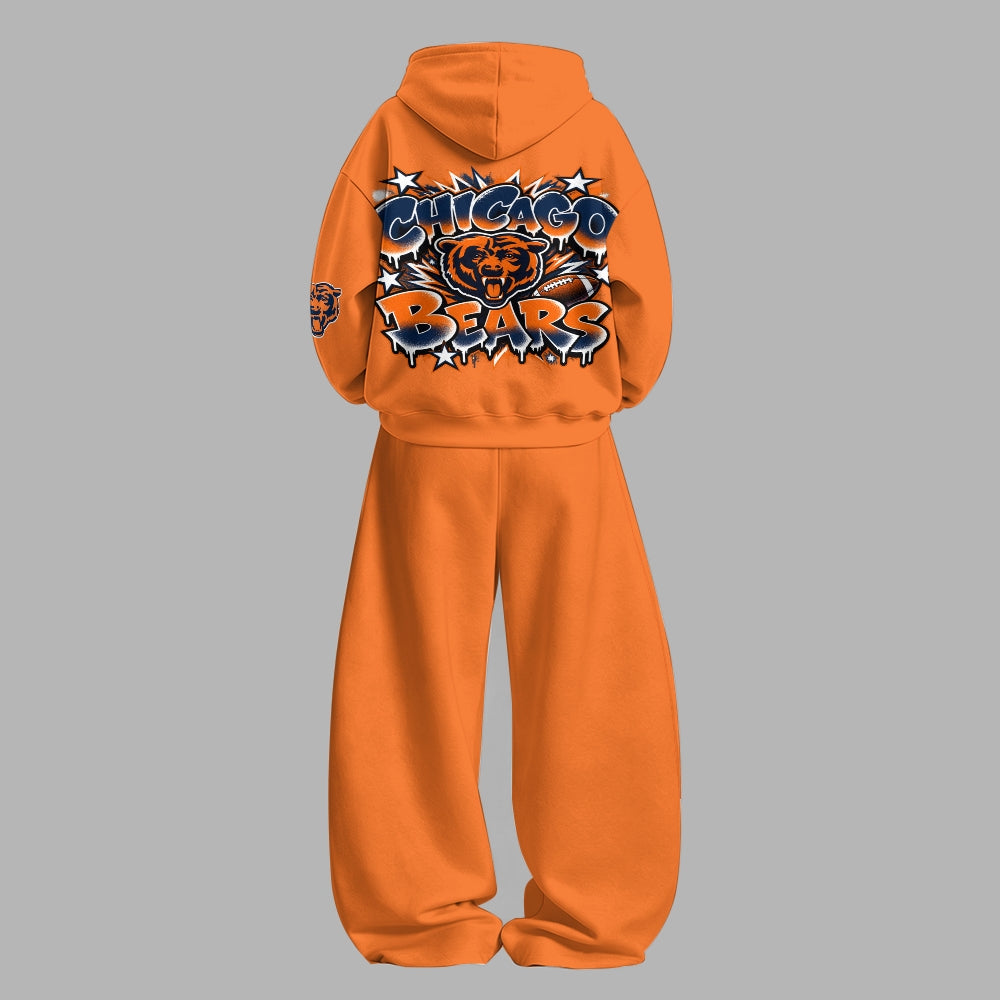 Chicago Bears Vintage Plush Hoodie set | NFL