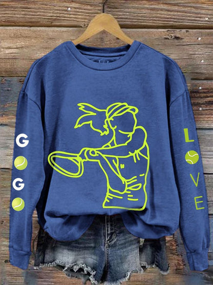 Women's Love Tennis Casual Sweatshirt