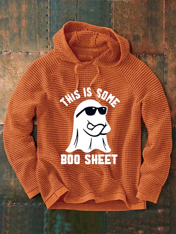 Men's This Is Some Boo Sheet Print Raglan Hooded Jacket