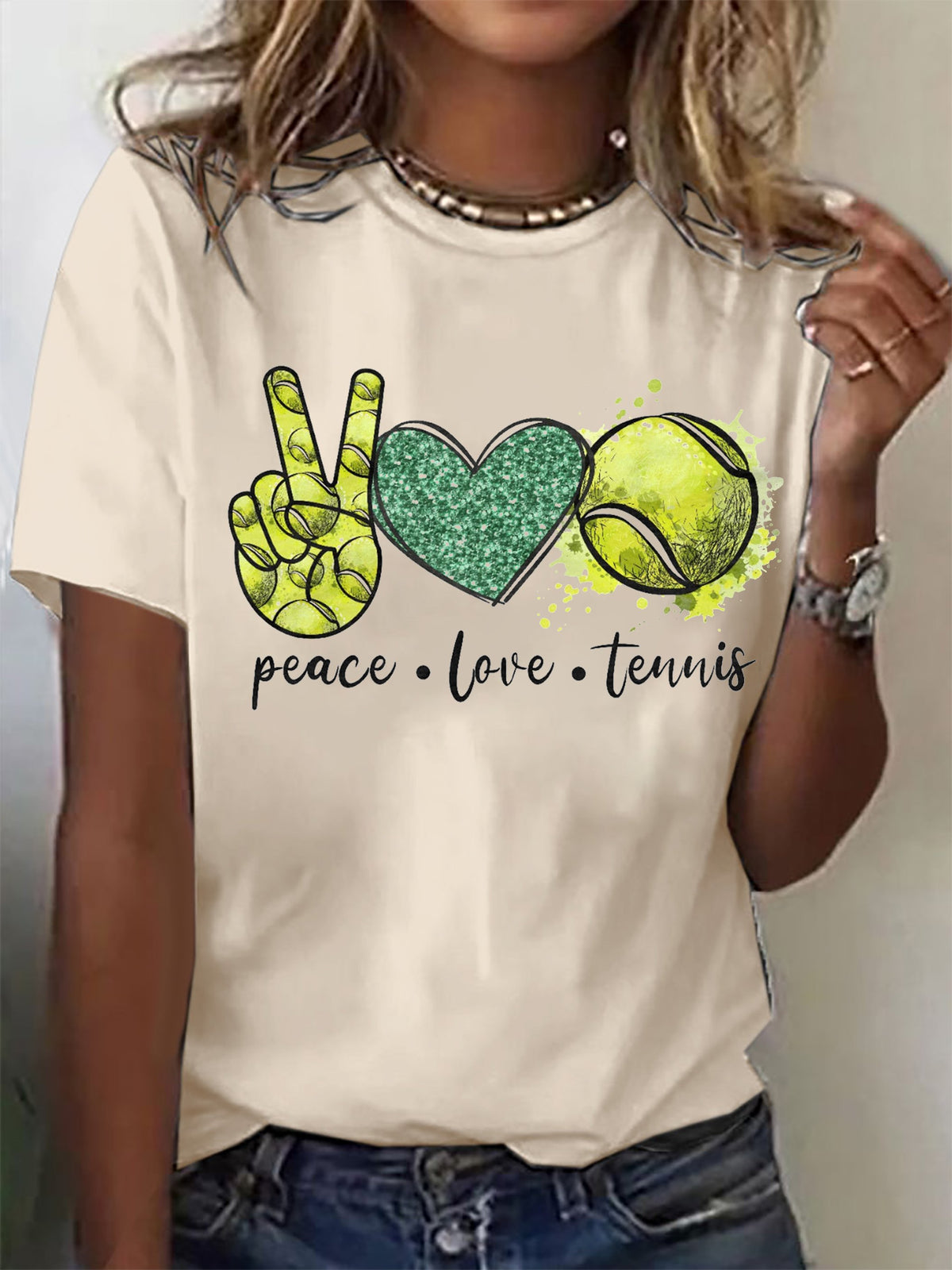 Women's Apres Tennis Print T-shirt