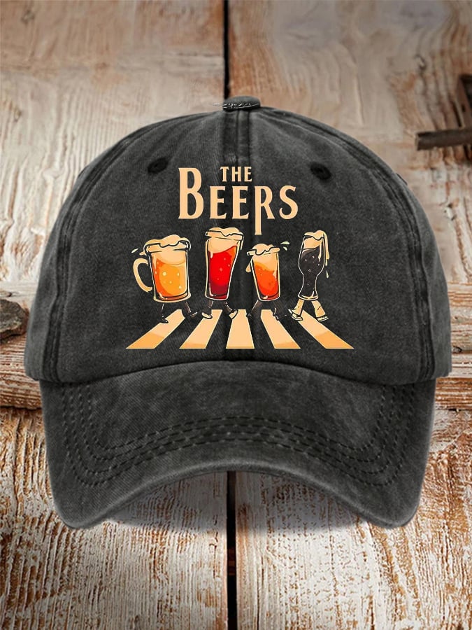 Unisex Oktoberfest Beer Print Printed Washed Distressed Hat