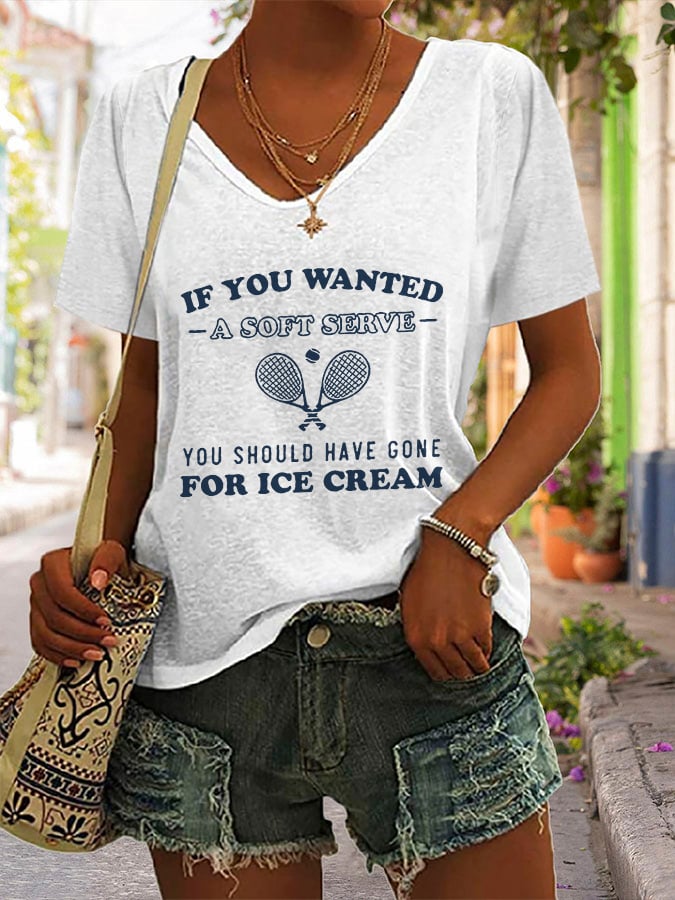 Women's TENNIS Printed Casual T-shirt